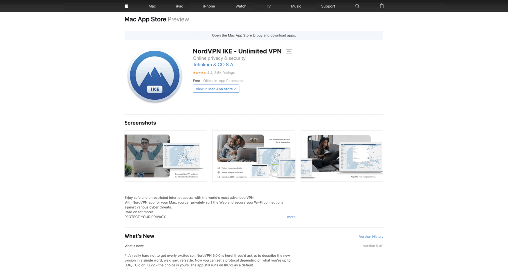 NordVPN IKEのダウンロードURL