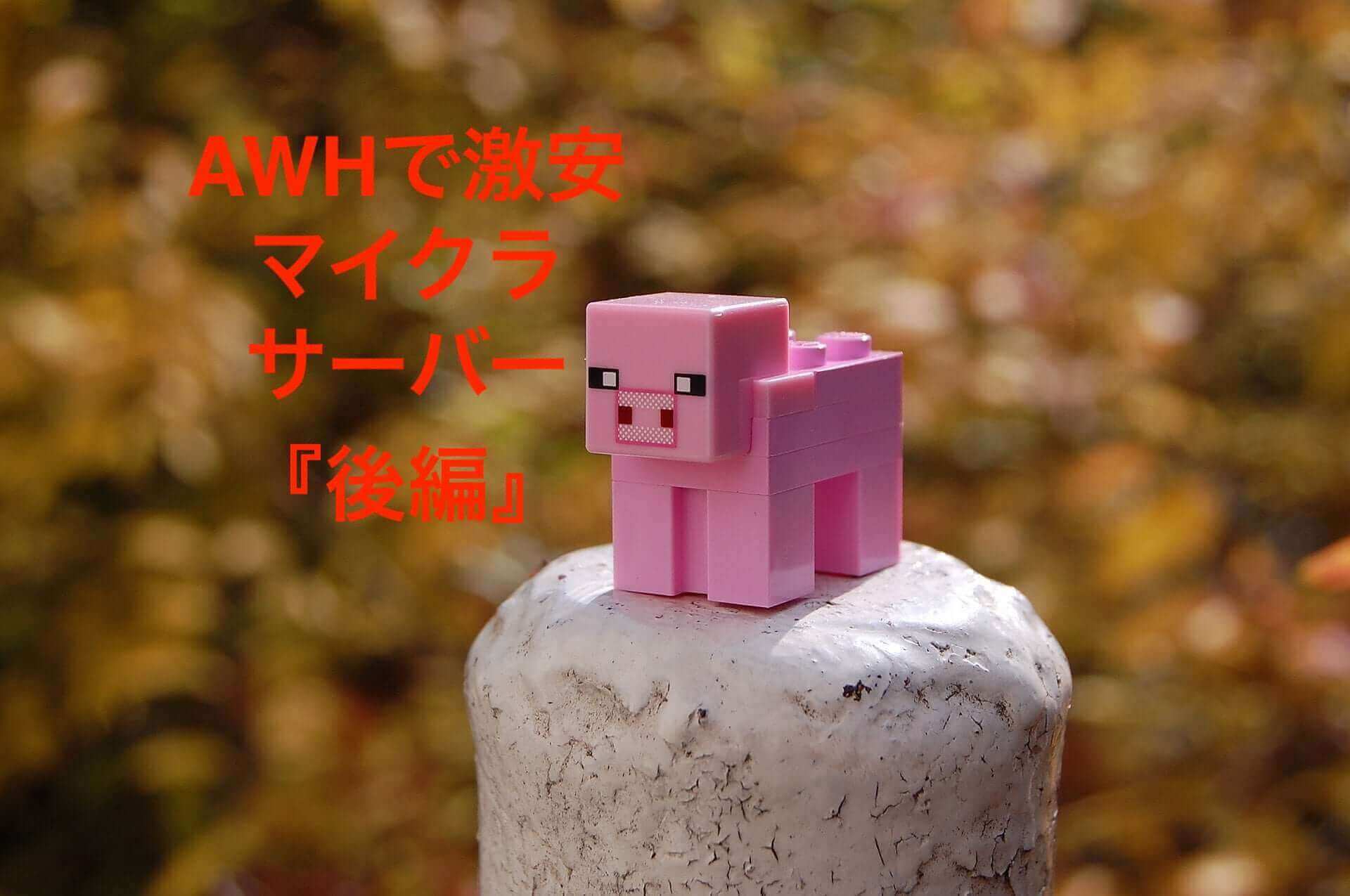 コピペで激安マイクラサーバーをAWHで構築する【後編】